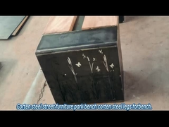 HNJBL corten ατσάλι rustic σύγχρονο παγκάκι από ξύλο